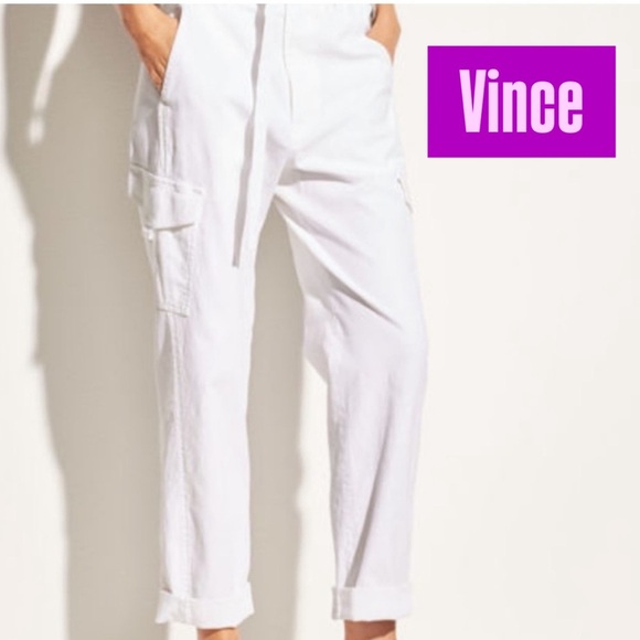 NWT Vince white high waist cargo pants size L
🚨 FINAL PRICE NO OFFER ACCEPT - Picture 1 of 10
